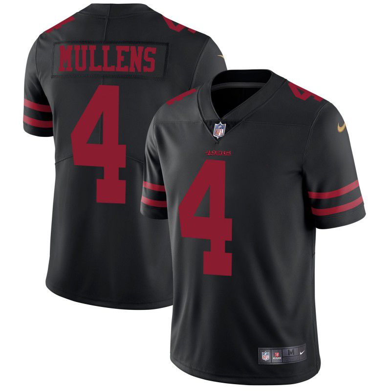Men San Francisco 49ers #4 Mullens Black Nike Vapor Untouchable Limited Playe NFL Jerseys